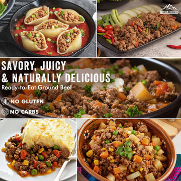 MOUNTAIN ESSENTIALS Canned Ground Beef Fully Cooked Ready to Eat 28 Ounce Pack of 1 No Water Added No Preservatives