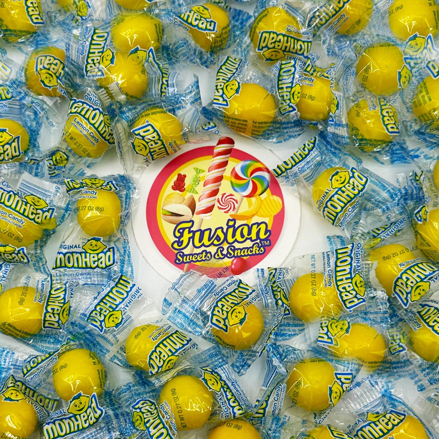 Lemonhead Candy - 1.5Lb Bulk Bag, Individually Wrapped Original Lemon Head Hard Yellow Candies - The Perfect Candy For Parties,