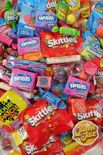 Ultimate Assorted Candy Party Mix - 12 Lb Bag - Fun Size Skittles, Sour Patch Candy, Nerds, Jolly Ranchers Lollipops, Fruit Chews, Smarties, & More - Mega Variety Bulk Candy Assortment - Individually Wrapped Candy - Candy Bulk – By Queen Jax
