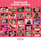 Drunk Doll Cake Toppers - Funny Bachelorette Party Decoration Kit - 8 Piece Set - African American