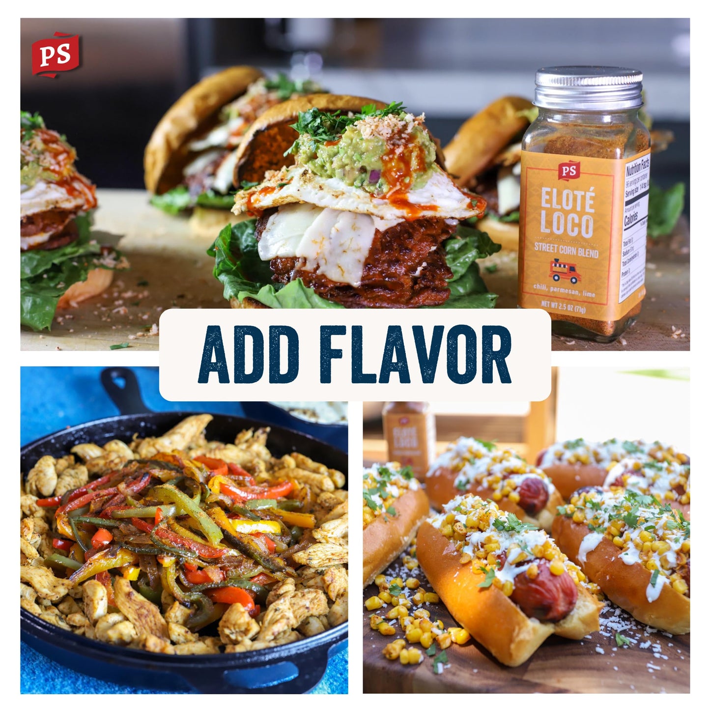 Ps Seasoning Elote Loco - All Purpose Mexican Street Corn Seasoning & Bbq Rub, Mexican Spice Blend & Topping With Chili, Parmesan, Lime - Great For Tacos, Fajitas, Corn-On-The-Cob, Dips, Chicken