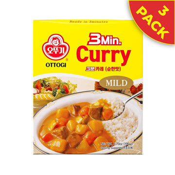 OTTOGI Curry Sauce, Mild Spicy Flavor, Original Pour Over Sauce, Pack of 3, Ready in 3 Minutes, 6.7oz