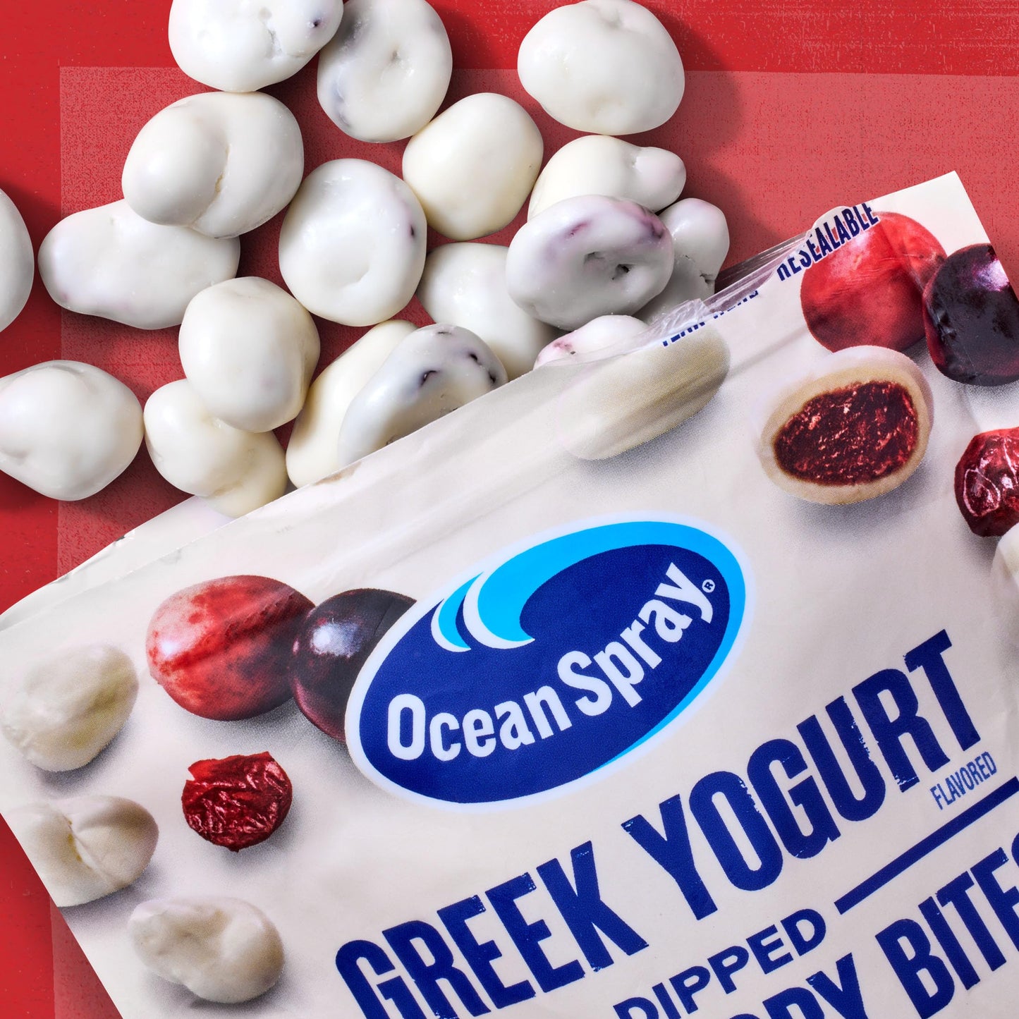 Ocean Spray Greek Yogurt Covered Craisins, Greek Yogurt Flavored, Covered Cranberries, Dried Fruit, 5 Oz Pouch (Pack of 12)