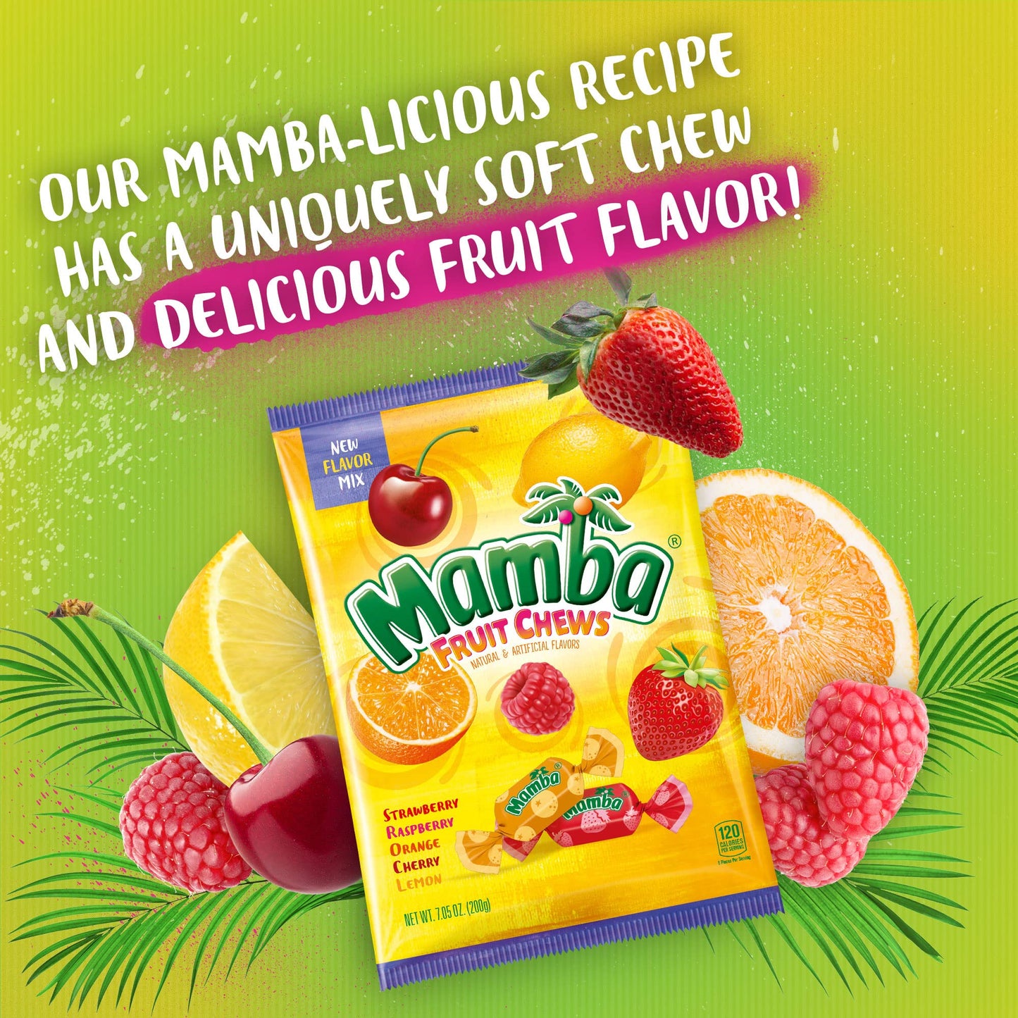 Mamba Fruit Chews Candy, 30 Oz Bag
