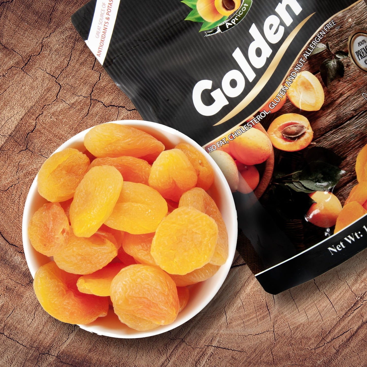 Golden Soft Dried Apricots - 12 Oz (340 G), No Sugar Added Dried Fruit, Healthy Snack For Adults And Kids, Completely Free From