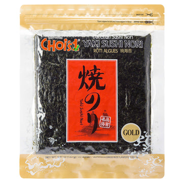 Choi'S 1(Daechun) Roasted Seaweed, Gim, Sushi Nori - (50 Full Sheets)- Gold Grade- Vegan, Keto, Gluten Free, Full Of Fiber, Vita