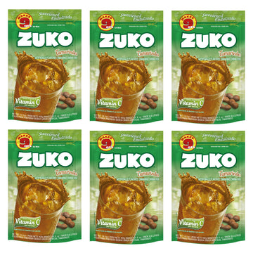 Zuko Tamarindo Instant Powder Drink | Family Pack | No Sugar Needed | Vitamin C | 14.1 Ounce (Pack of 6)