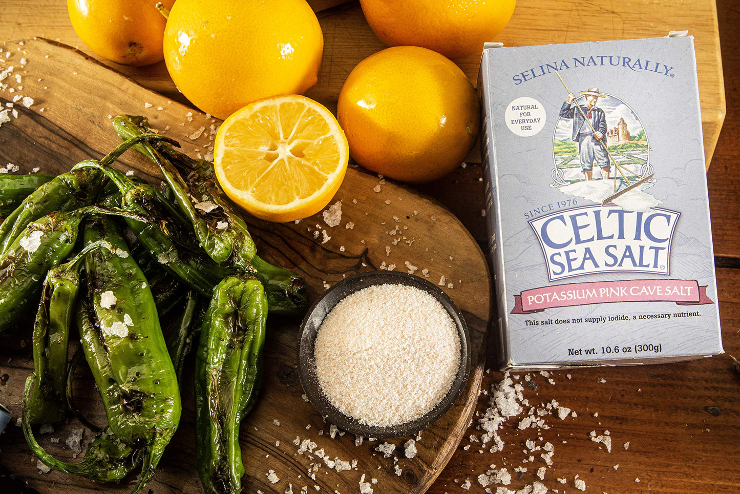 Celtic Sea Salt Pink Potassium Cave Salt 10.6 Oz (300 G) - Extra Fine Grain, Natural, Light In Sodium - For Shaker Jar, Salty, 1