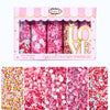 Pretty in Pink, Gold & White Pearl Sprinkles Mix - Edible Heart Sprinkles for Cakes, Cupcakes, Cookies - Spring, Birthday & Baki