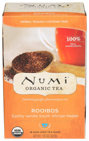 Numi Tea Red Mellow Bush Supplement Rooibos Tea, 18 Ct