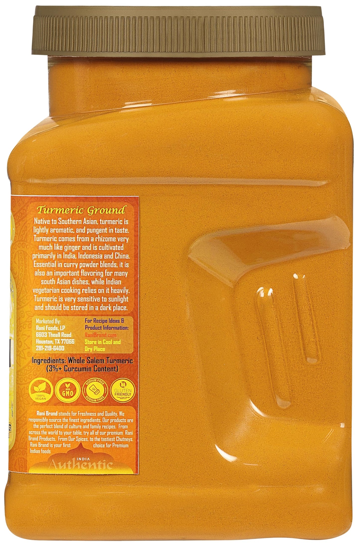 Rani Turmeric (Haldi) Root Powder Spice, (High Curcumin Content) 32Oz (2Lbs) 908G Bulk Pet Jar, Pack Of 12 ~ All Natural | 100%