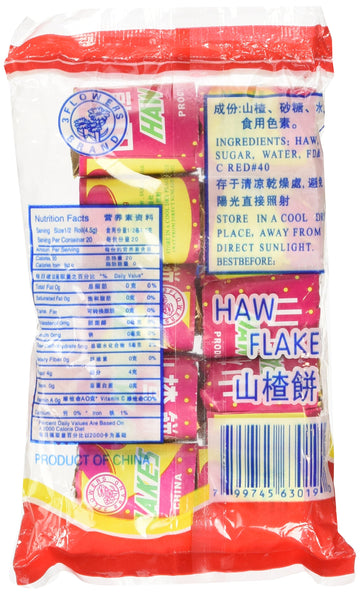 Haw Flakes - 10 Rolls (3.17 Oz) Traditional Chinese Fruit Candy