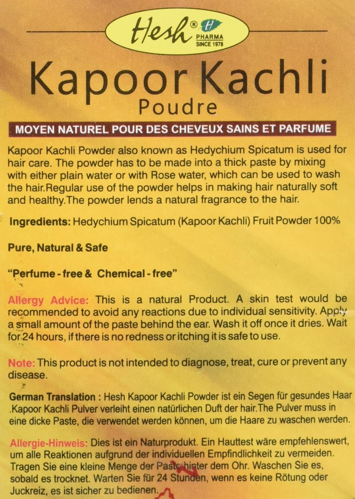 Hesh Kapoor Kachli Powder 1.75 Oz (50 Grams)