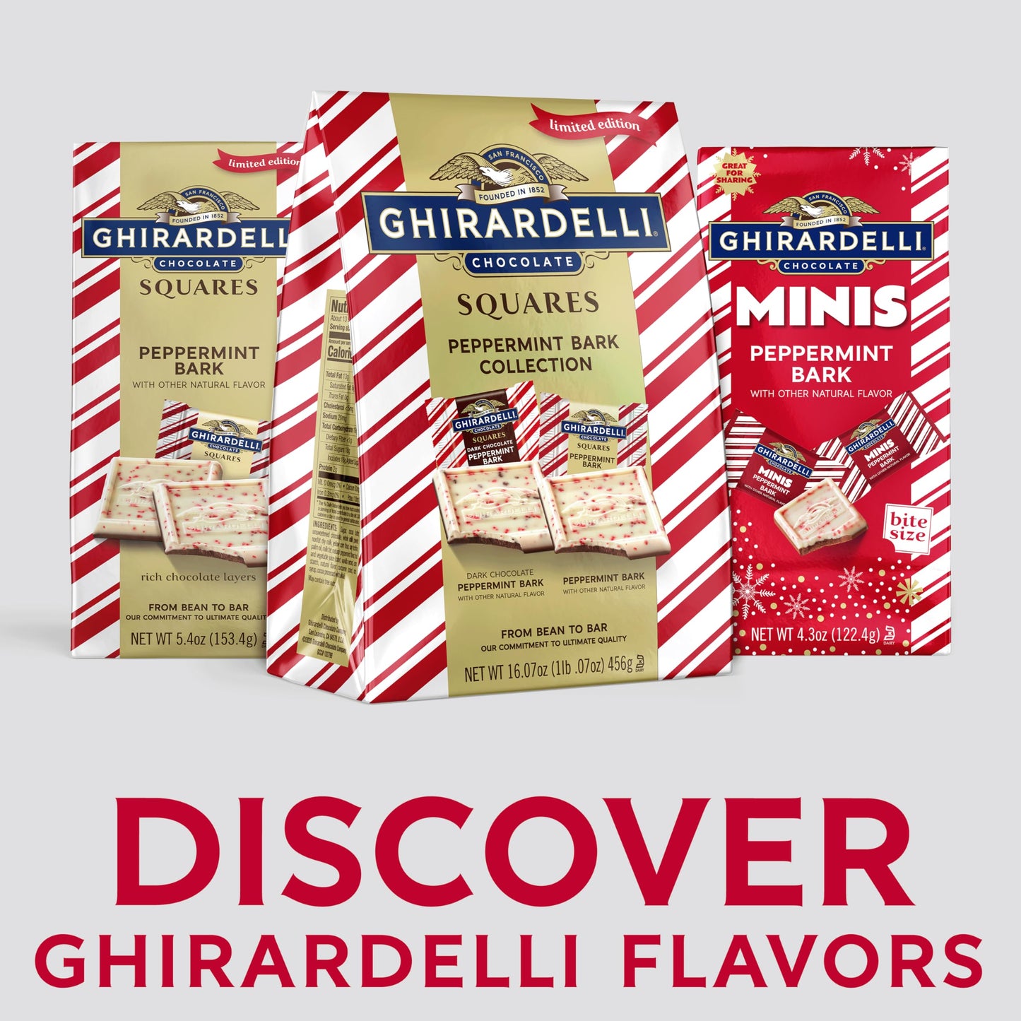 Ghirardelli Peppermint Bark - 16.07 oz, 1 Pound, Holiday Treat, Rich Chocolate Delicacy