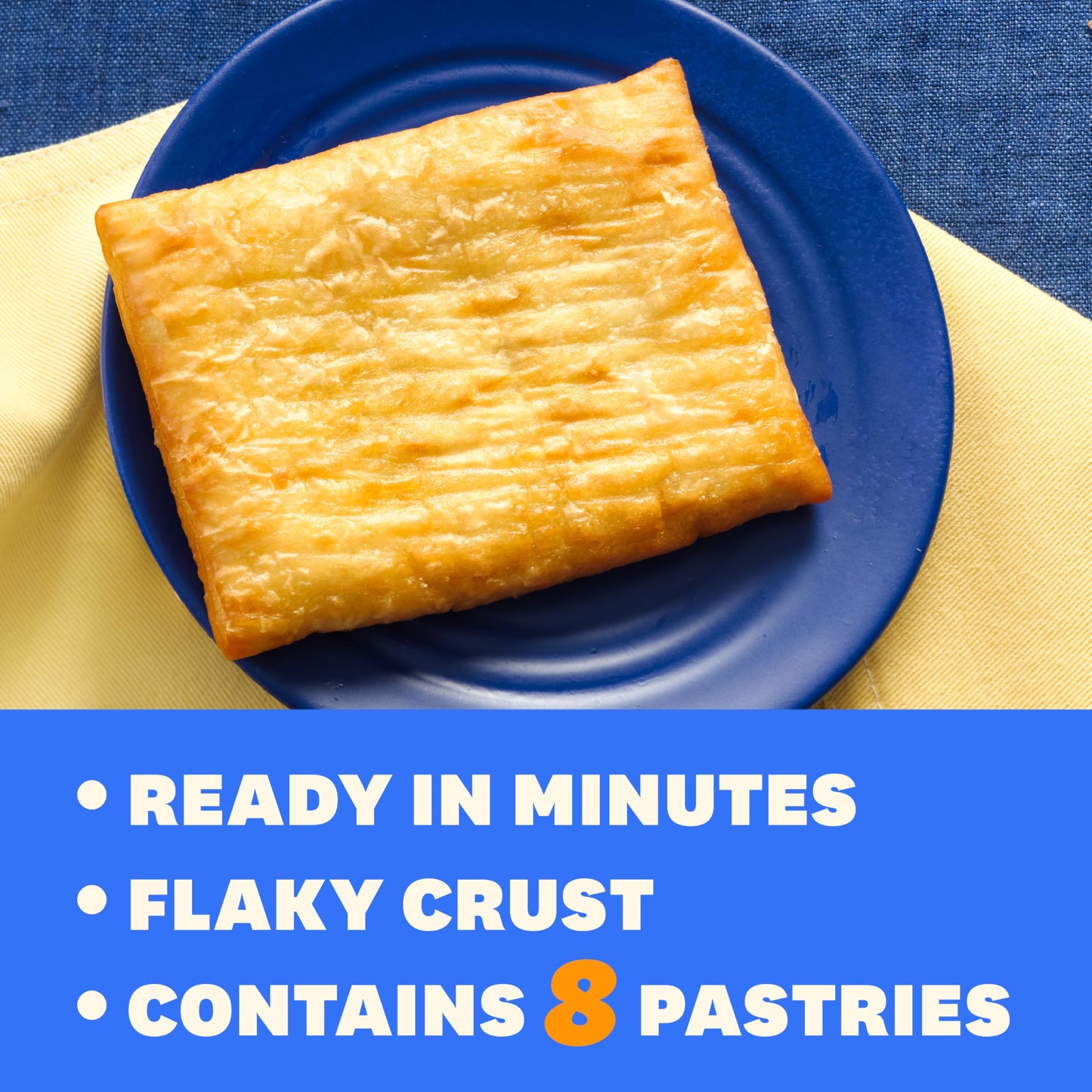 Pillsbury Bacon Toaster Scrambles, Frozen Breakfast Pastries, Value Size, 8 Ct, 14.4 oz