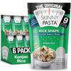 SKINNY PASTA Healthy Konjac Shirataki Rice, Low Carb, Keto, Vegan, Sugar-Free, Gluten-Free, 6 Pack