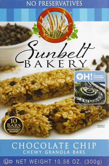 Sunbelt Bakery Chocolate Chip Chewy Granola Bars, 10 Bars In Each Box, No Preservatives (8)