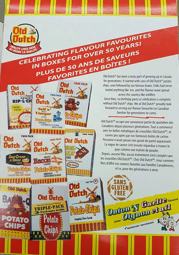 Old Dutch Potato Chips, Onion And Garlic, 220 Grams/7.8 Ounces