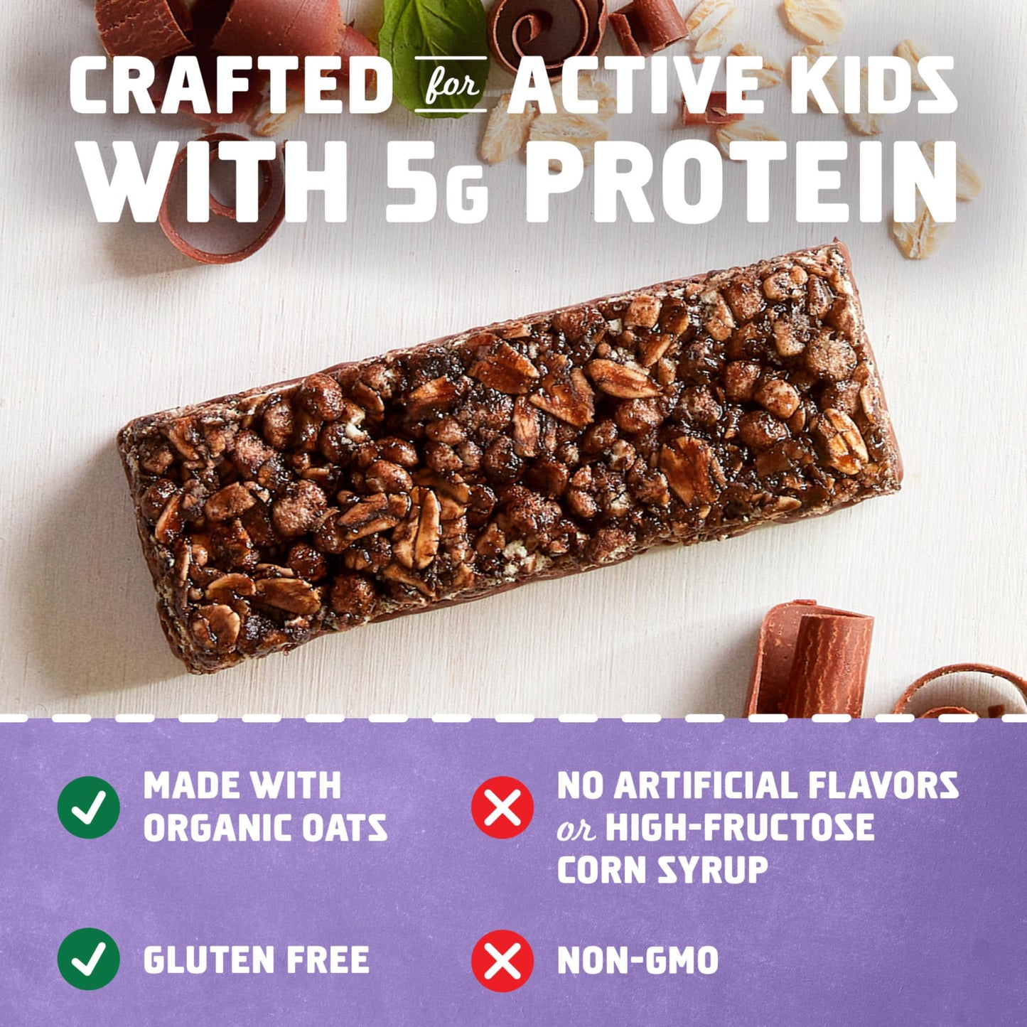 Zbar Protein - Chocolate Flavored Mint - Crispy Snack Bars - Made with Organic Oats - Non-GMO - 5g Protein - Gluten Free Protein