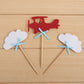 24 Pack White Cloud Cupcake Toppers Kids' Birthday Party Decors - By Giuffi