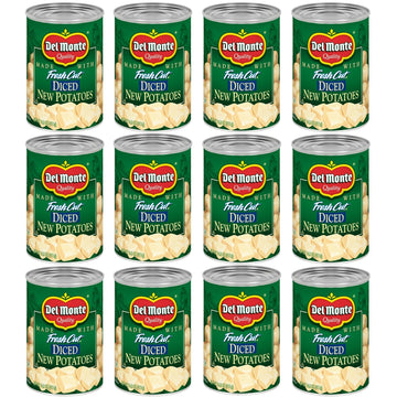 Del Monte Fresh Cut Diced Canned Potatoes, Canned Vegetables, 12 Pack, 14.5 Oz Can