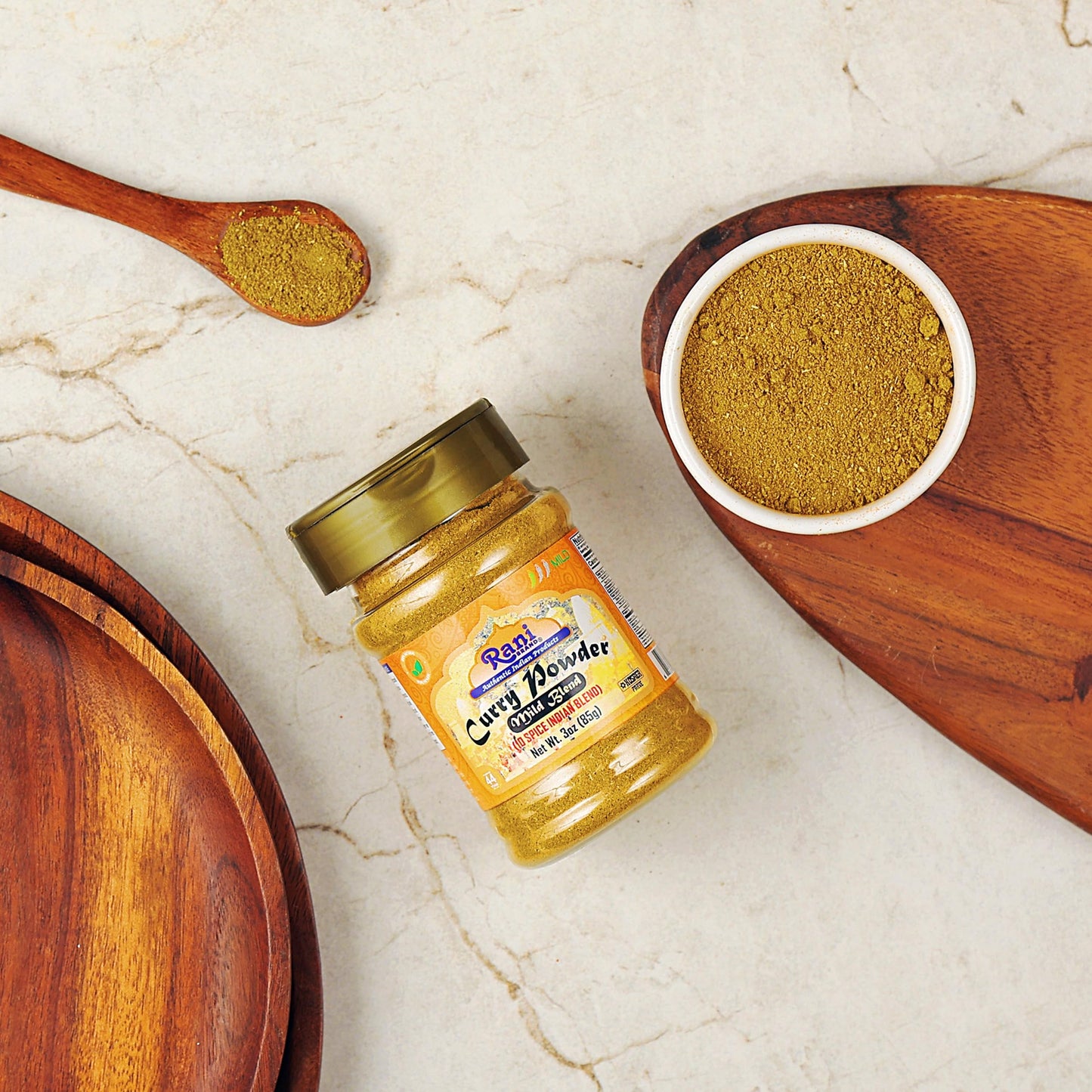 Rani Curry Powder Mild (10-Spice Authentic Indian Blend) 3oz (85g) PET Jar ~ All Natural | Salt-Free | NO Chili or Peppers | Veg