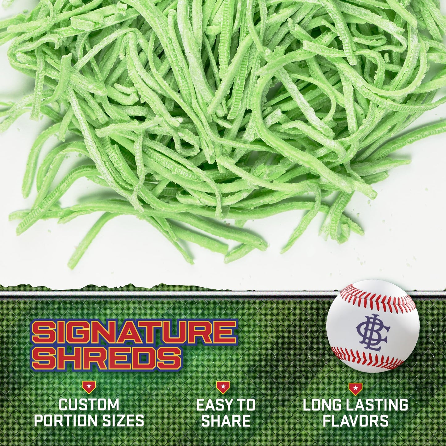 Big League Chew Sour Apple Bubble Gum 3-Pack - 2.12oz Packets - Green