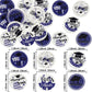 Ephlyn Graduation Cupcake Toppers, 54 Pcs Wafer Paper Grad Cap Picks, 1.8 cm, Purple, Class of 2025 Cake Decorations