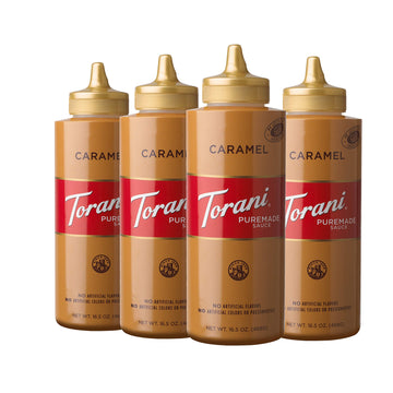 Torani Puremade Sauce, Caramel, 16.5 Ounces(Pack Of 4)