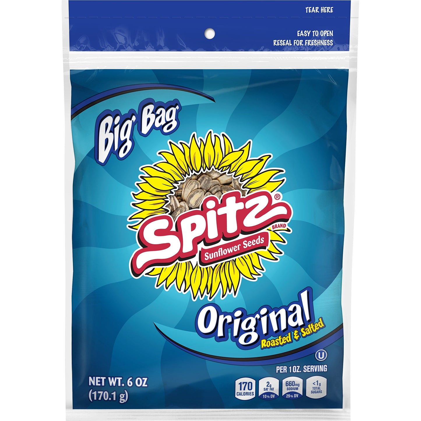 Spitz Sunflower Seeds, Salted, 6 oz