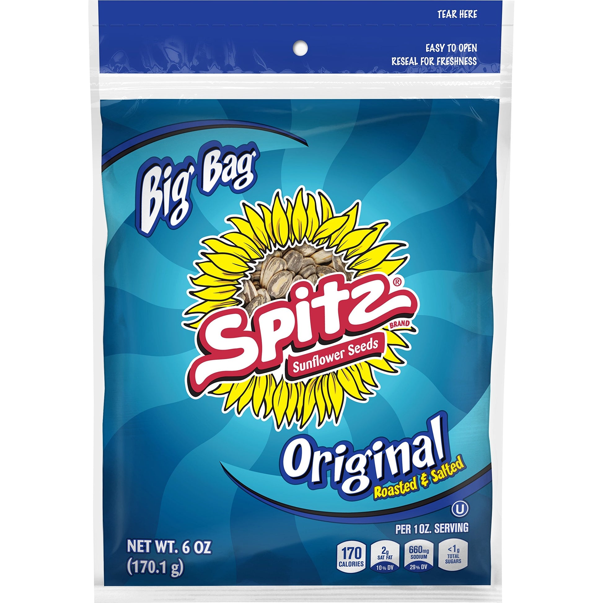 Spitz Sunflower Seeds, Salted, 6 oz
