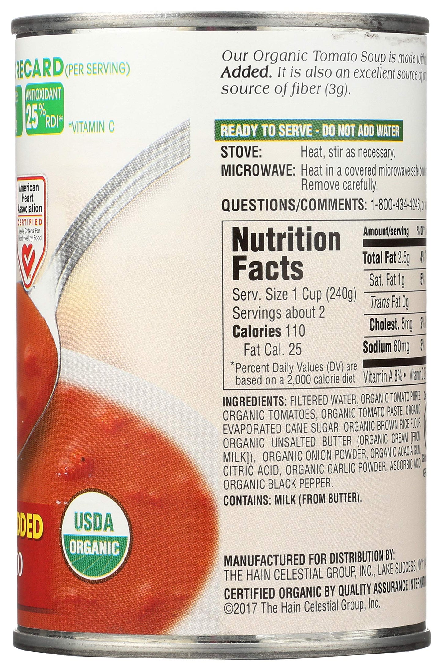 Health Valley No Salt Added Tomato Soup, 14.5 Oz