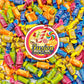 Fruit Chews Candy - 1 Pound Bulk Bag, Fruit Chews Rolls, 5 Assorted Flavors, Soft & Fruity Taffy Candy, Individually Wrapped Glu