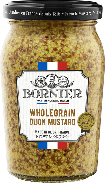 BORNIER Wholegrain Dijon Mustard, 7.4 Ounce