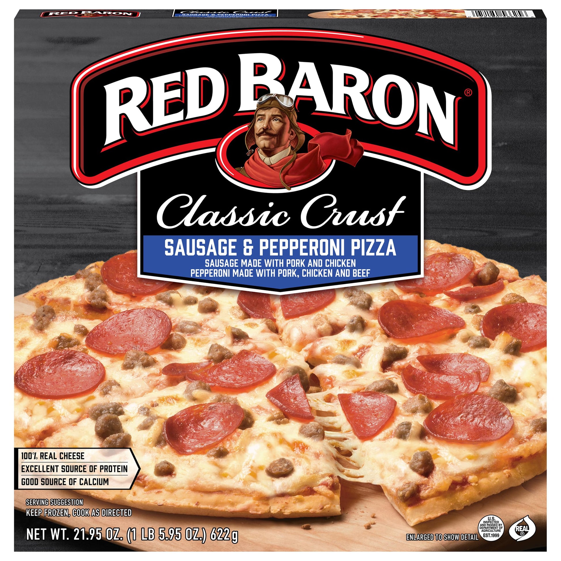Red Baron Classic Crust Sausage & Pepperoni Pizza , 21.95 Ounce