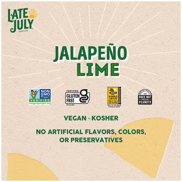 Late July Snacks, Jalapeo Lime Tortilla Chips, 7.8-Oz. Bag (Pack Of 12)