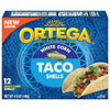 Ortega Taco Shells, White Corn, 4.9 Ounce, 12 Shells (Pack Of 6)