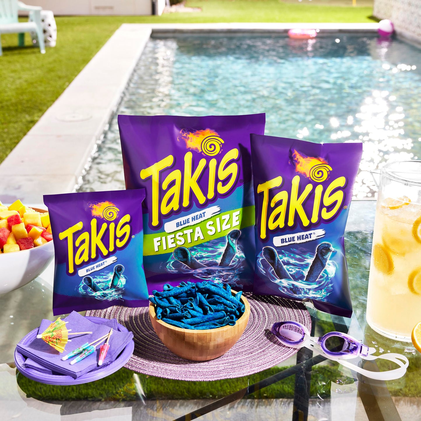 Takis Blue Heat Rolled Tortilla Chips, Extreme Spicy, 9.9 oz (Pack of 14)