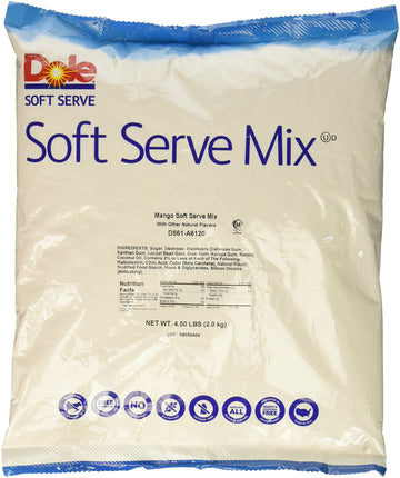 Dole Soft Serve Mix, Mango, 4.75 Pound, Model P7713, Perfect for Ice Cream Machines