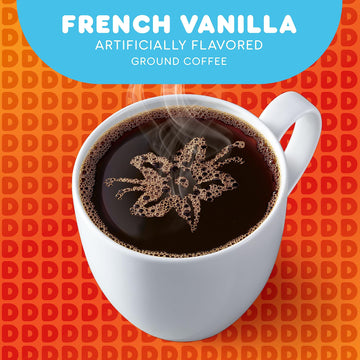 Dunkin' French Vanilla Flavored Ground Coffee, 20 Ounces (Pack Of 6)