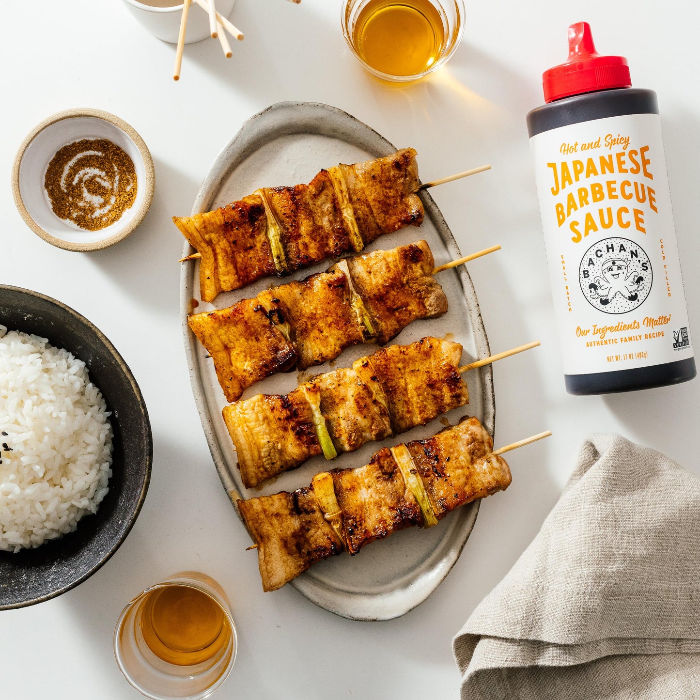 Bachan'S Japanese Barbecue Sauce 3 Pack - 1 Original, 1 Hot And Spicy, 1 Miso, Bbq Sauce For Wings, Chicken, Beef, Pork, Seafood