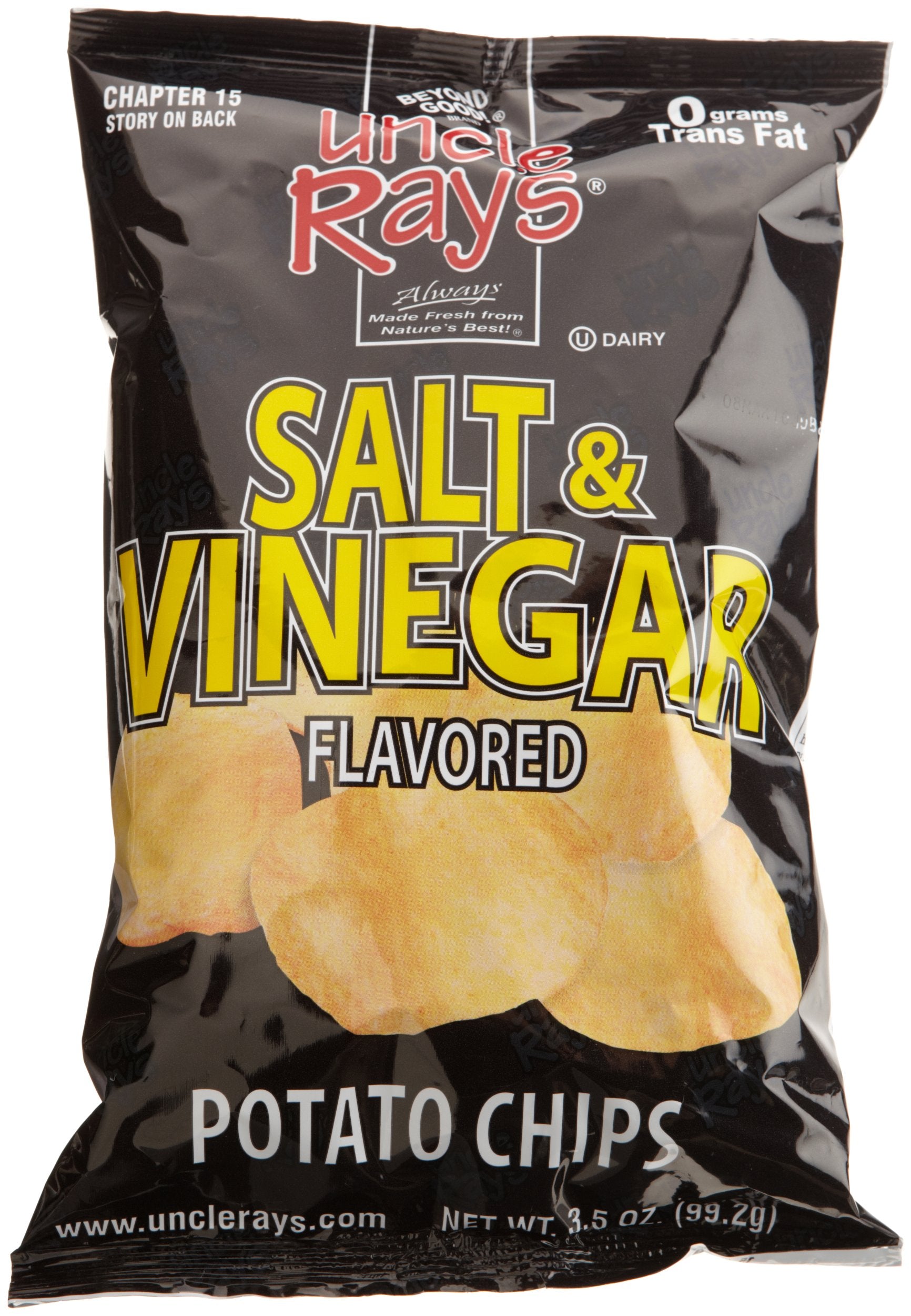 Uncle Rays Salt & Vinegar Potato Chips, 3-Ounce Packages (Pack of 12)