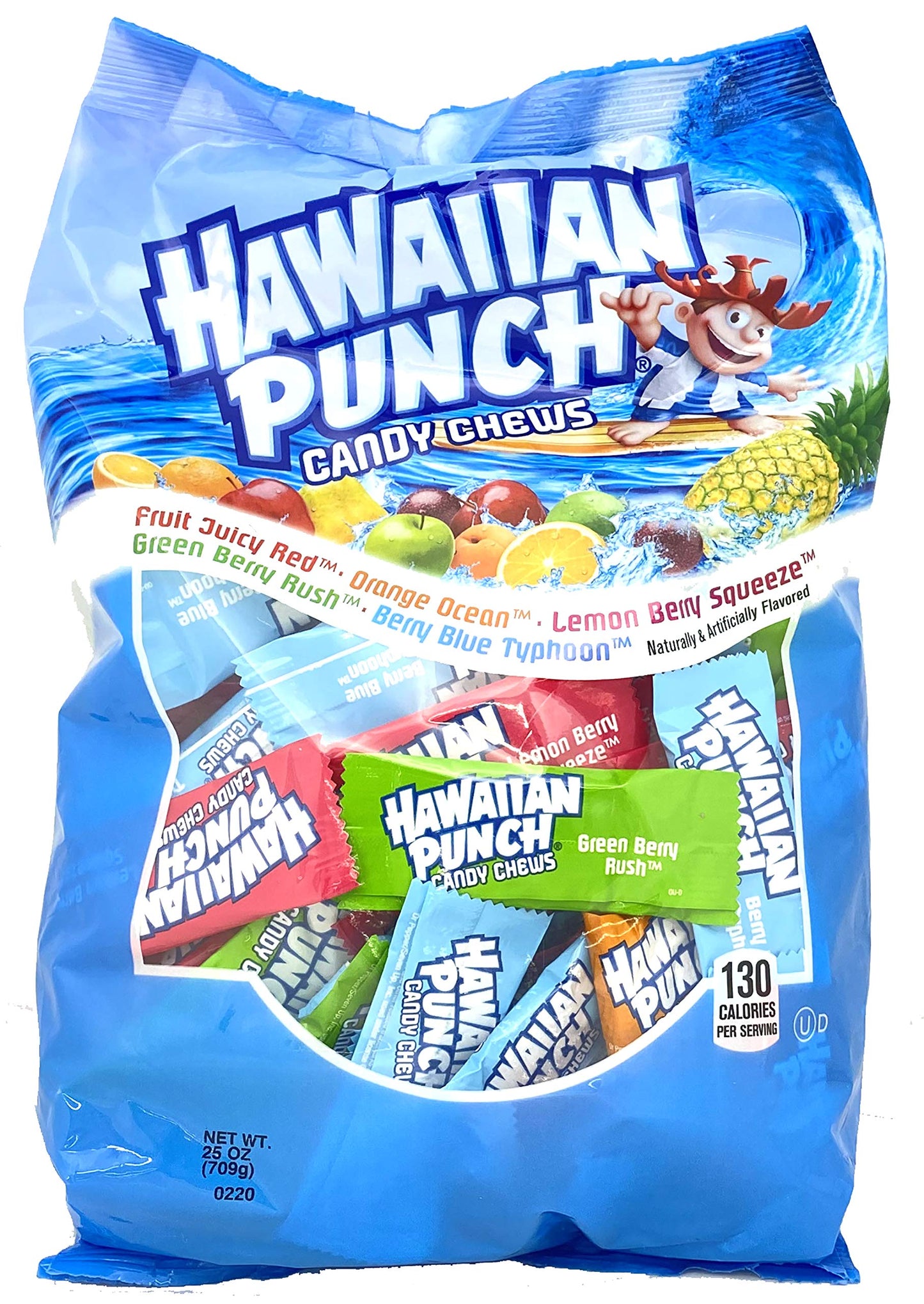 Adams & Brooks, Inc. Hawaiian Punch Candy Chews Fruity Chewy Candy, 5 Flavors, Individually Wrapped Candy, Kosher Candy (25 Ounc
