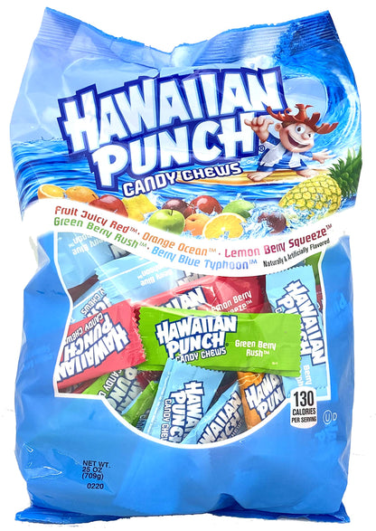 Adams & Brooks, Inc. Hawaiian Punch Candy Chews Fruity Chewy Candy, 5 Flavors, Individually Wrapped Candy, Kosher Candy (25 Ounc