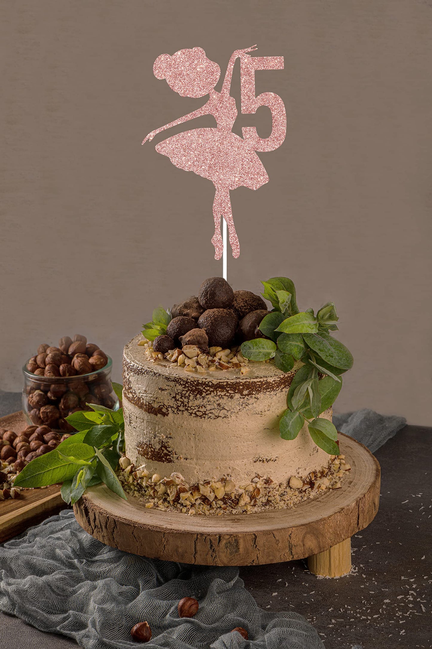 Ballerina 5Th Birthday Cake Topper, Ballerina One Cake Topper, 5Th Birthday Cake Topper, Ballerina Birthday Cake Decorations, Pr