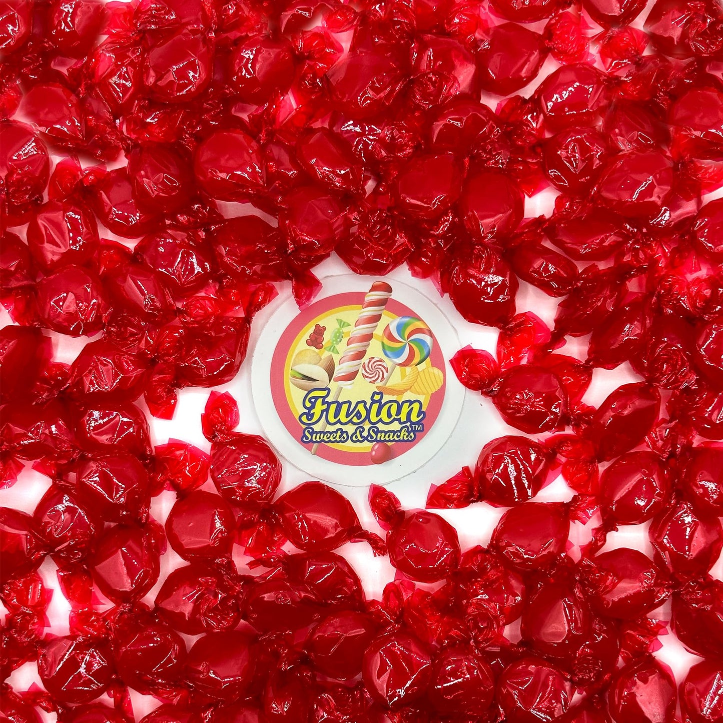 Fusion Sweets Cinnamon Discs Hard Candy - 2 Pound Bulk Individually Wrapped Red Candy Disks