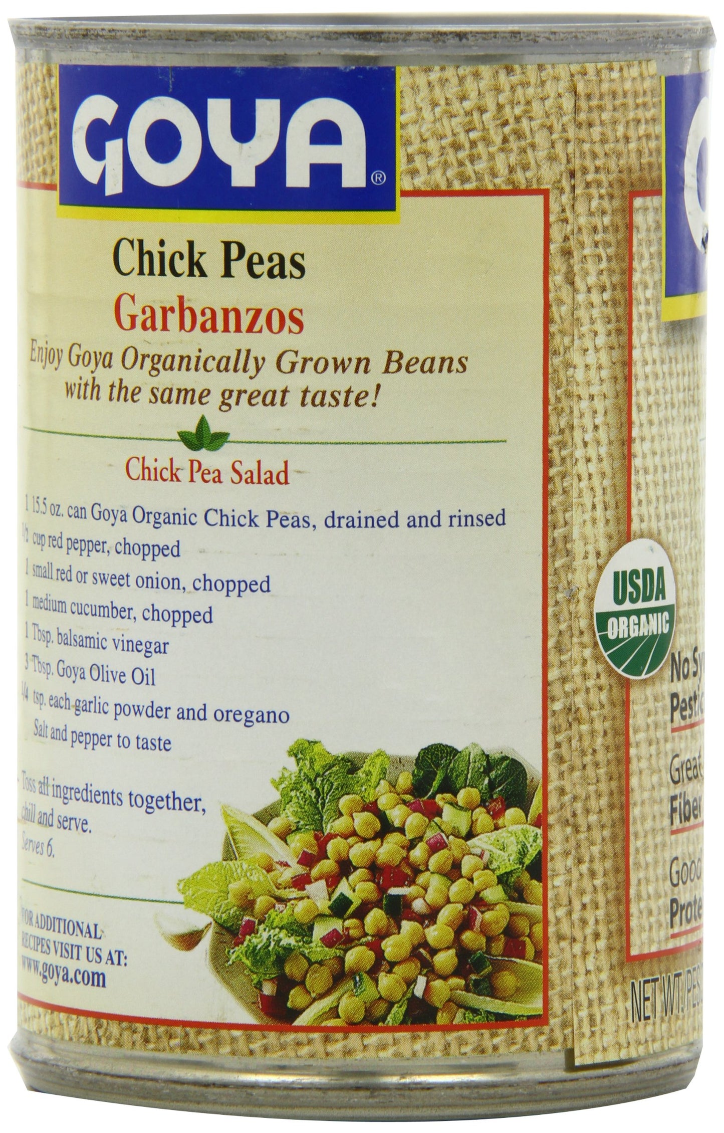 Goya Organic Chick Peas, 15.5-Ounce (Pack Of 24)