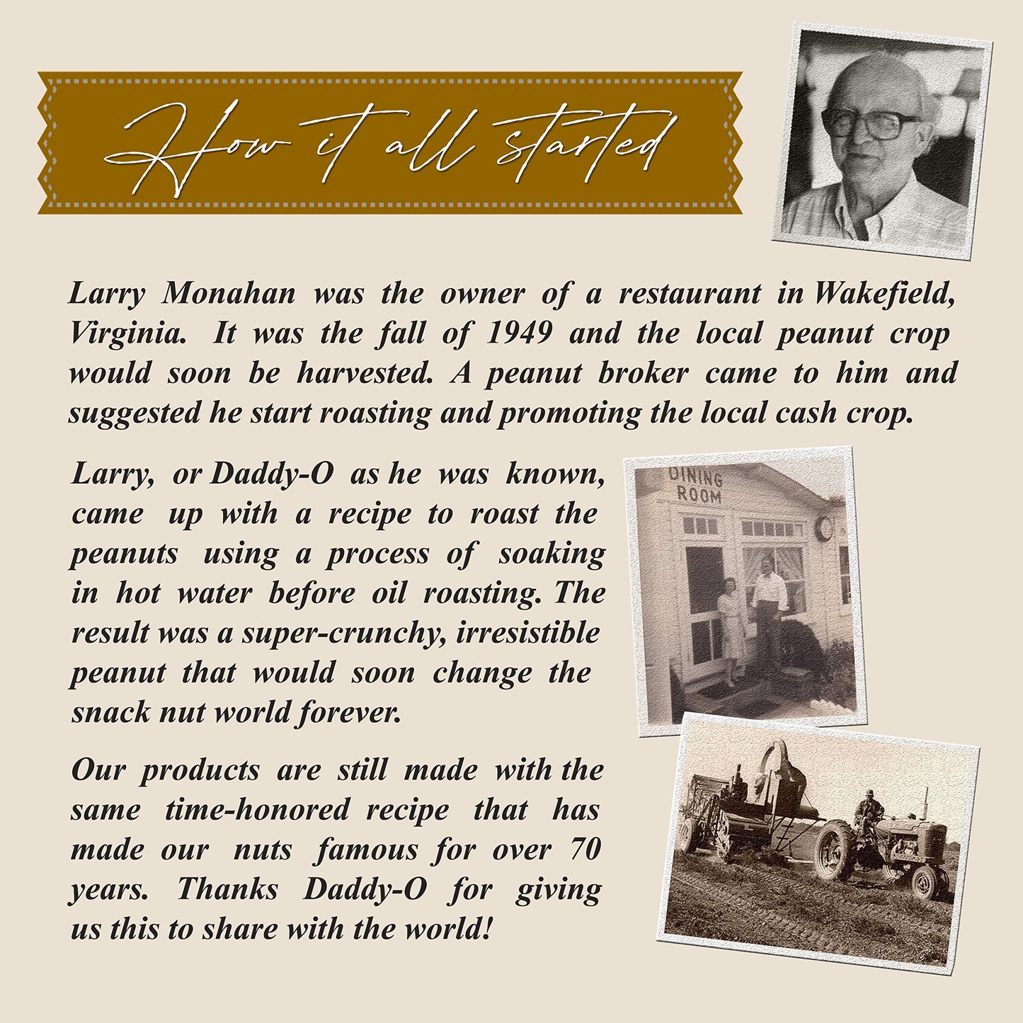 The 1949 Nut Co. Butter Toffee Peanuts | Oil Roasted, Fried | Extra-Large, 10 oz.