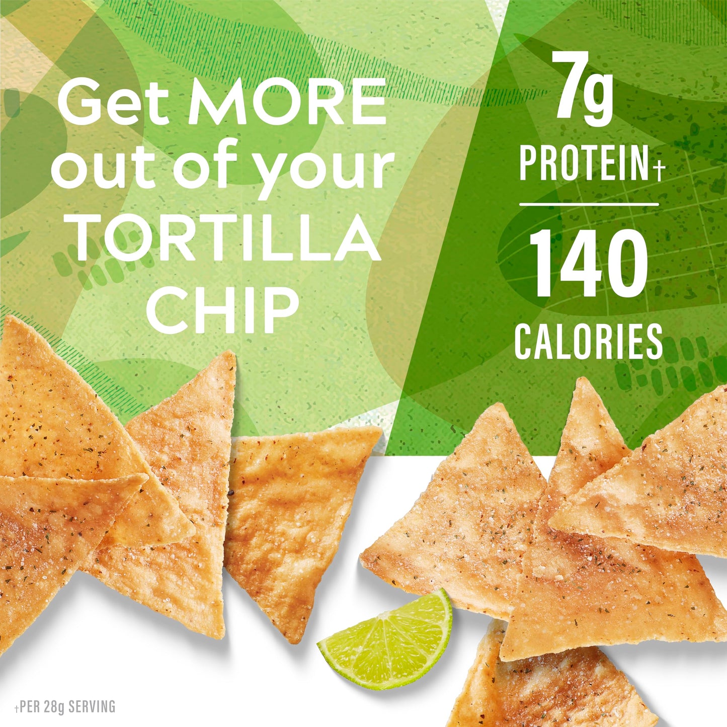 Simply Protein - Tortilla Chips, Restaurant Style Protein Chips, Hint Of Lime (3-Pack) - 7G Protein, 140 Calories, Gluten Free,