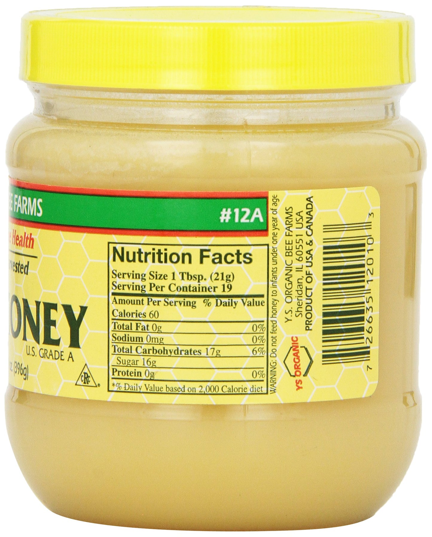 Ys Organic Bee Farms - Healthy Honey (Raw), 14 Oz